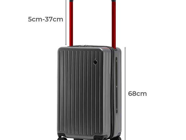 Slimbridge 26" Luggage Wide Handle Hard Case Grey-1975420323377582082