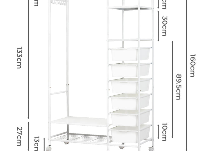 Levede 94CM Clothes Rack Stand Heavy Duty Hanging-1973193530797068290