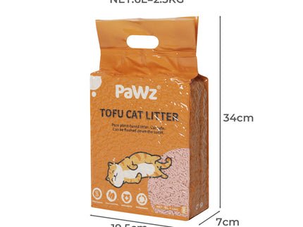 PaWz 2.5kg Tofu Cat Litter Clumping Peach x12-1910112215592210434