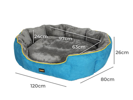 PaWz Electric Pet Heater Bed Heated XL Blue X-Large-1864184527501529090