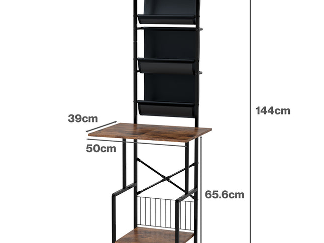 Levede Tall Record Player Stand Vinyl Storage Up to 200 Albums Turntable Rack-2050056774895144962