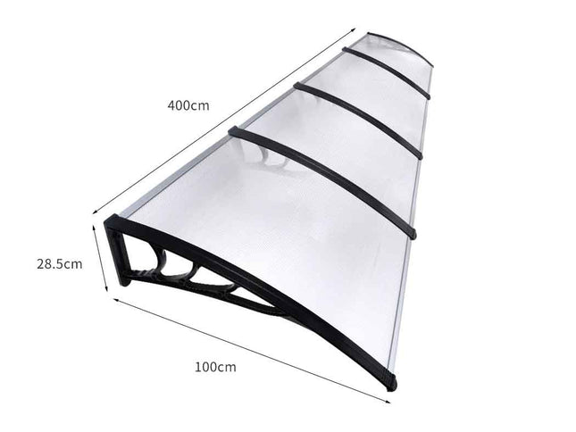 Mountview Window Door Awning Outdoor 1M X 4M Transparent 1x4M-1973193988395634690