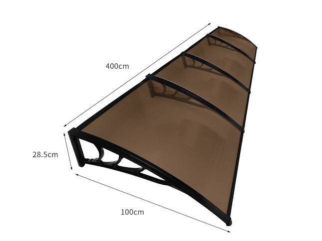 Mountview Window Door Awning Outdoor 1M X 4M Brown 1x4M-1864184444336869378
