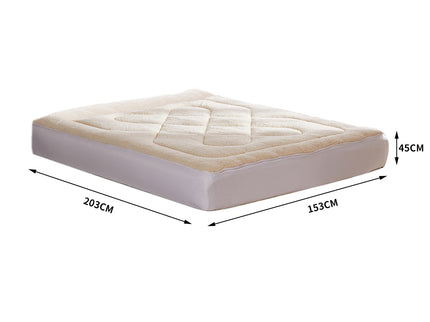 DreamZ Mattress Topper 100% Wool Underlay Queen-1864184427941335042