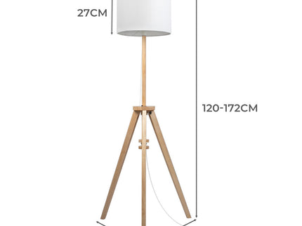 EMITTO Tripod Floor Lamp Wooden Modern Natural-1864184397318721538