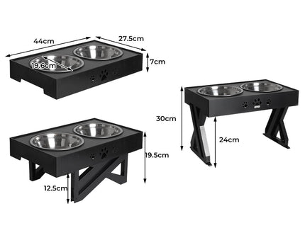 PaWz Elevated Pet Feeder Food Water-1864184521906327554