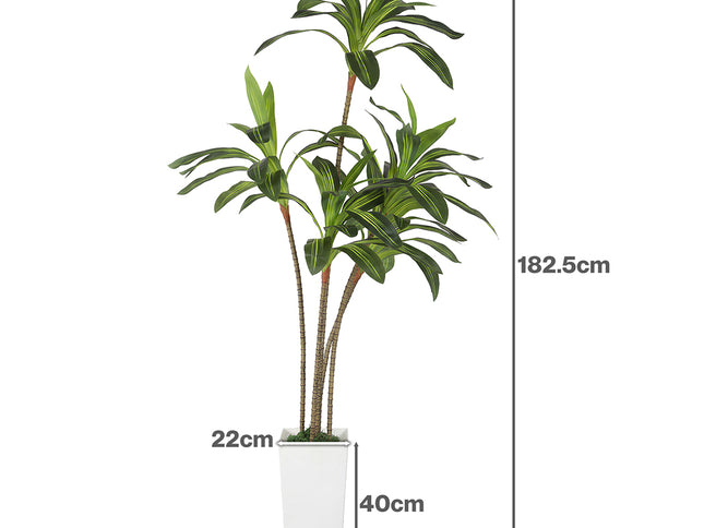 Lambu Artificial Dracaena Tree Lifelike Fake Leaves Artificial Plants Indoors-2050056792347643906