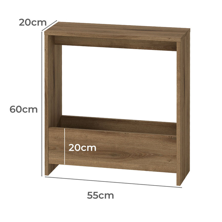 Levede Side Table with Magazine Rack Small End Table-2029387217927016450
