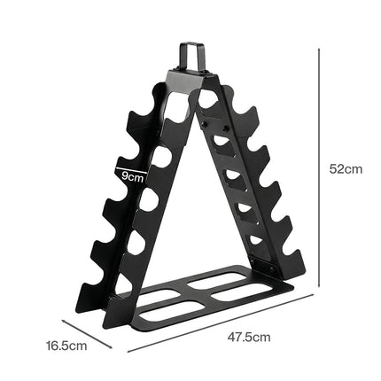 Centra Dumbbells Rack 5 Pair Dumbbell Stand Home Gym Storage 80kg Capacity-2029334099688296450