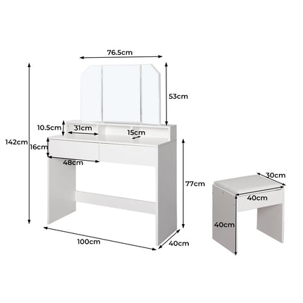 Levede Dressing Table Stool Foldable-1864184742660935682