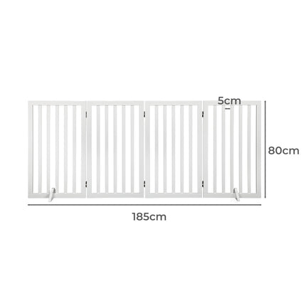 PaWz Wooden Pet Gate Dog Fence Safety White 800x 3MM-1975420452033662978