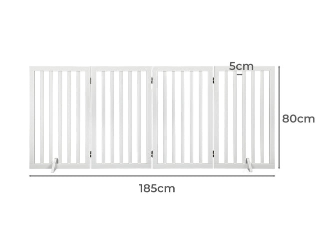 PaWz Wooden Pet Gate Dog Fence Safety White 800x 3MM-1975420452033662978