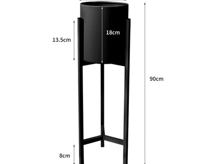 Levede Plant Stand Garden Planter Metal Black Large-1864184715309879298