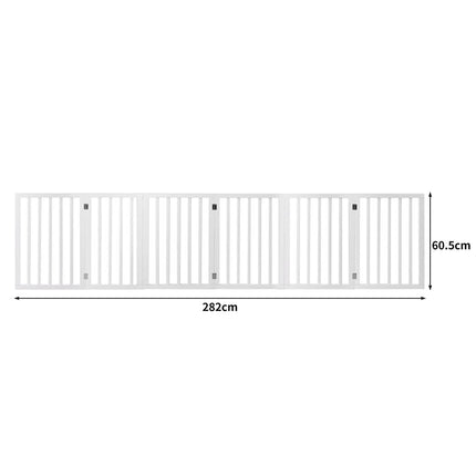 PaWz Wooden Pet Gate Dog Fence Safety White 100 Pack-1954802529762152450