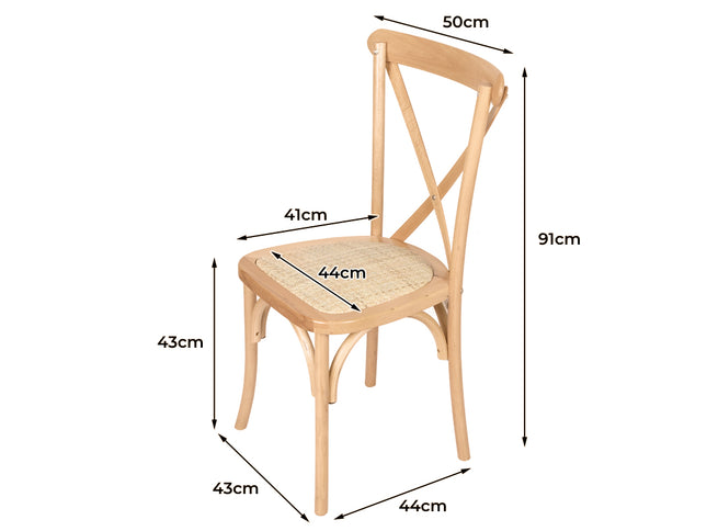 Levede 2X Dining Chairs Cross Back Chair-1910112199221841922