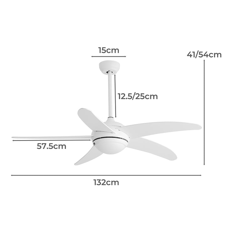 Spector Ceiling Fan 52'' DC Motor Wood White-1973193856753209346