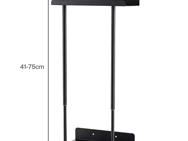 Levede Adjustable Towel Rack 3 Hooks Bathroom Towel Storage Holder Wall Mounted-2050059022261948418