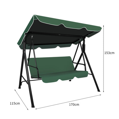 Levede Swing Chair Hammock Outdoor Furniture Green-1864184442889834498