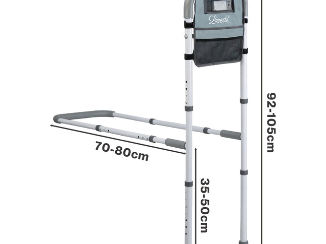 Levede Bed Rail Elderly Adjustable Safety Handle Bed Assist Motion Sensor Light-2061251869212282882