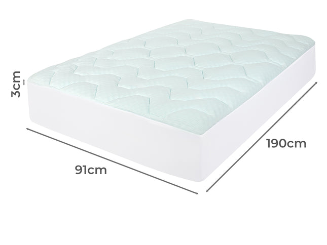 Dreamz Mattress Topper Pillowtop Cover Protector Single-2006733413800873986