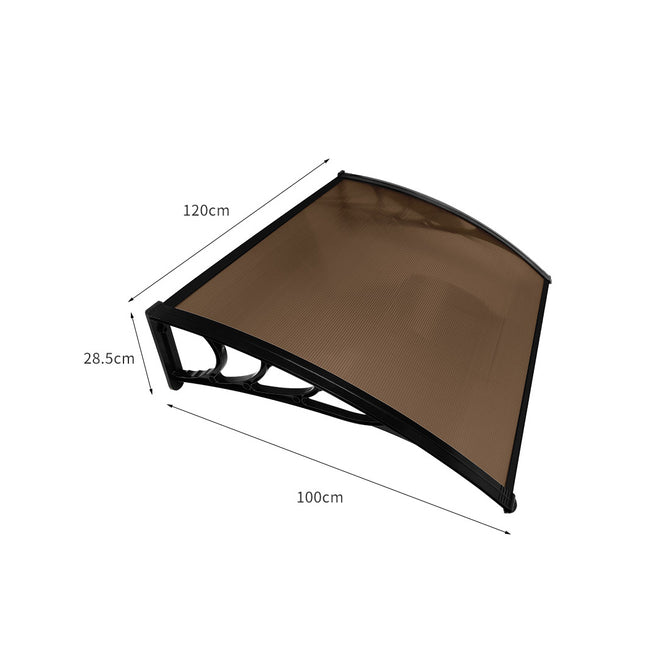 Mountview Window Door Awning Outdoor 1M X 1.2M Brown 1x1.2M-1975420432408514562