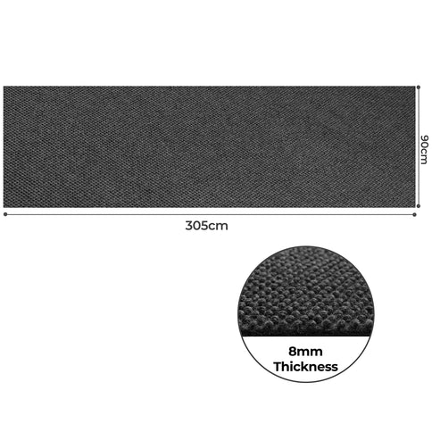 Marlow Extra Large Floor Rug Outdoor 90cm x 305cm Grey-1910112284882112514