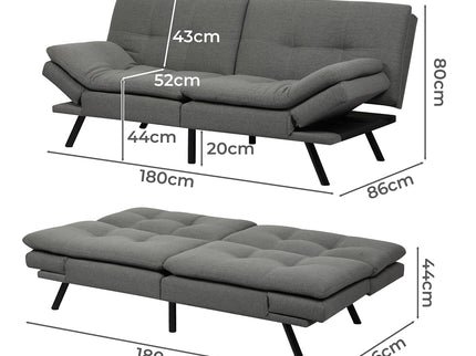 Levede Sofa Bed Futon Recliner Lounge-1910112207677558786