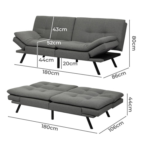 Levede Sofa Bed Futon Recliner Lounge-1910112207677558786