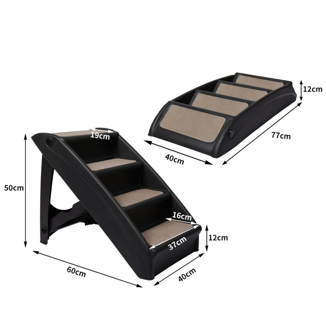 PaWz Pet Ramp Indoor Dog Steps Stair Black-1954802514431971330