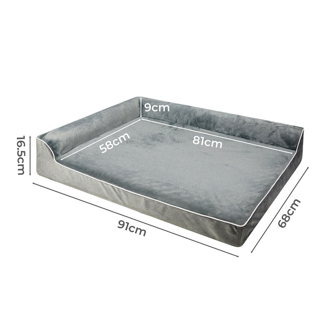 Pawz Orthopedic Dog Bed L Grey-1954802426305449986