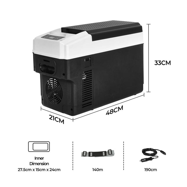 Spector Portable Car Fridge 12V Mini Refrigerator Freezer Camping Travel Cooler-1954802399260577794