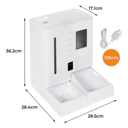 Pawz 2-in-1 Automatic Pet Cat Dog Feeder Water Set-1954802478805553154
