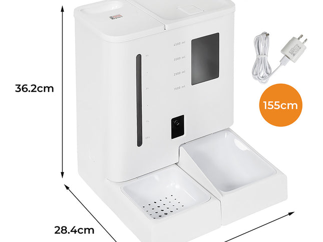 Pawz 2-in-1 Automatic Pet Cat Dog Feeder Water Set-1954802478805553154