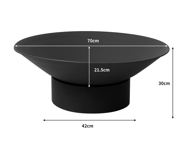 Moyasu 2IN1 Fire Pit Bowl Fireplace Black-1864184486149885954