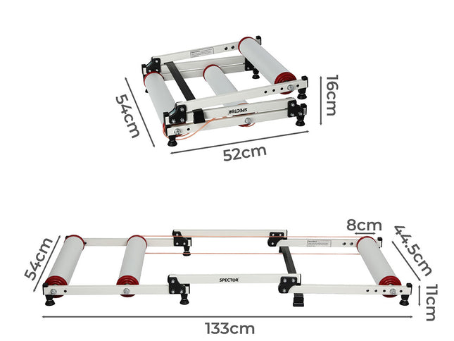 Spector Bike Roller Adjustable Bicycle White-1975420406777122818