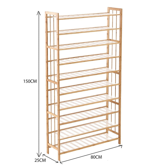 Levede Bamboo Shoe Rack Storage Wooden-1954802689896484866