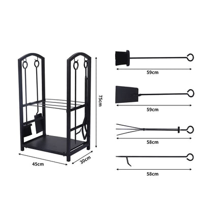Traderight Firewood Rack 4 Fireplace-1954802737006907394