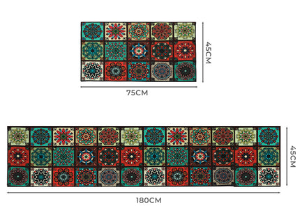 Marlow 2x Kitchen Mat Floor Rugs Area 45x180cm-1910113065043628034