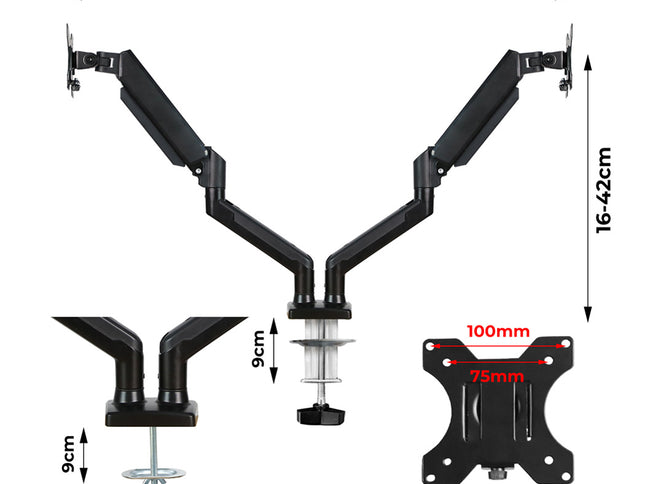 Traderight Monitor Stand Dual Arm  for 13"-32"-1973193460798328834