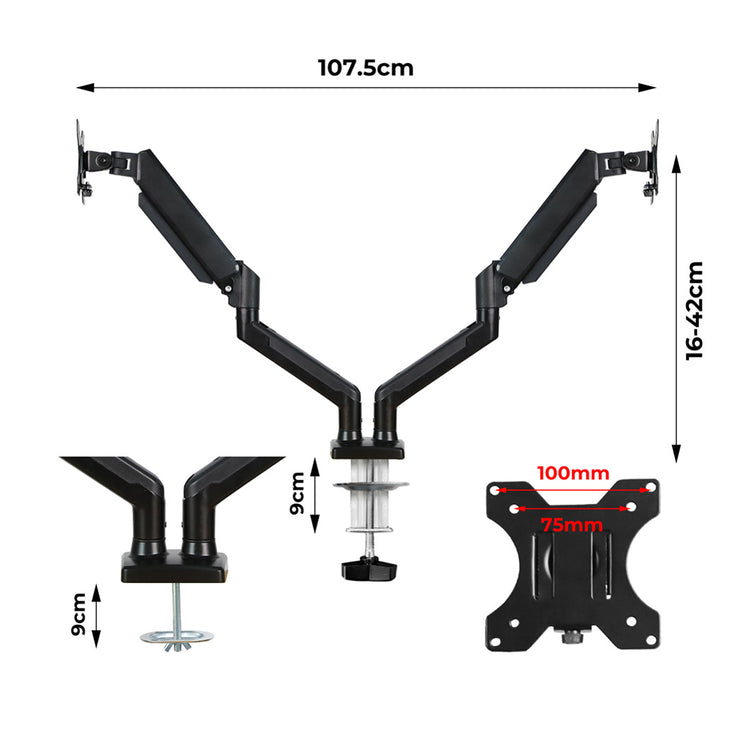 Traderight Monitor Stand Dual Arm  for 13"-32"-1973193460798328834