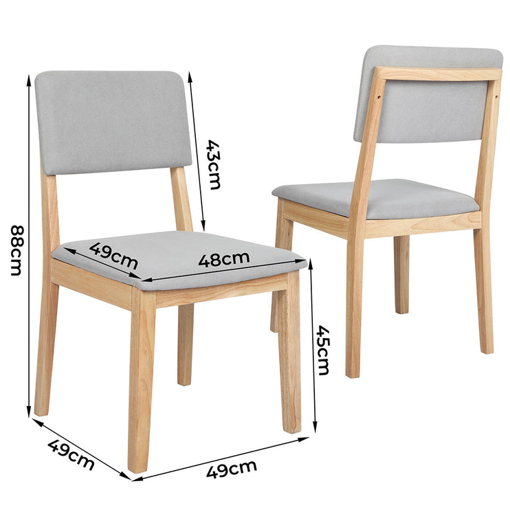 Levede 2x Dining Chair Armless Upholstered Seat-1975420338875535362