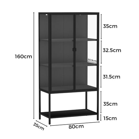 Stacked Glass Display Cabinet Collections Storage-1917016714361573378