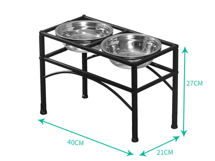 PaWz Dual Elevated Raised Pet Dog Feeder Medium-1910113146962579458