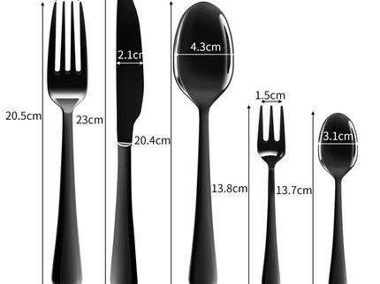 Stainless Steel Cutlery Set Travel Knife Black-1864184347029016578