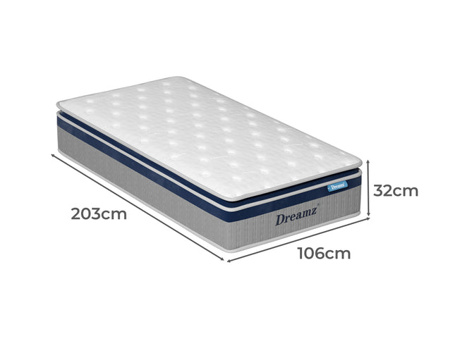 DreamZ Spring Mattress Pillow Top All Sizes  32CM-1973193428061786114