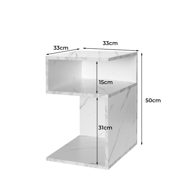 Levede 1xBedside Tables Drawers Side White-1973193985103106050