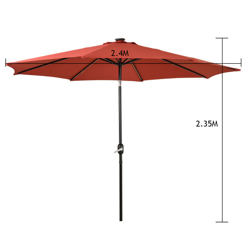 Mountview Outdoor Patio Aluminum Tiltable Red-1864184680870449154