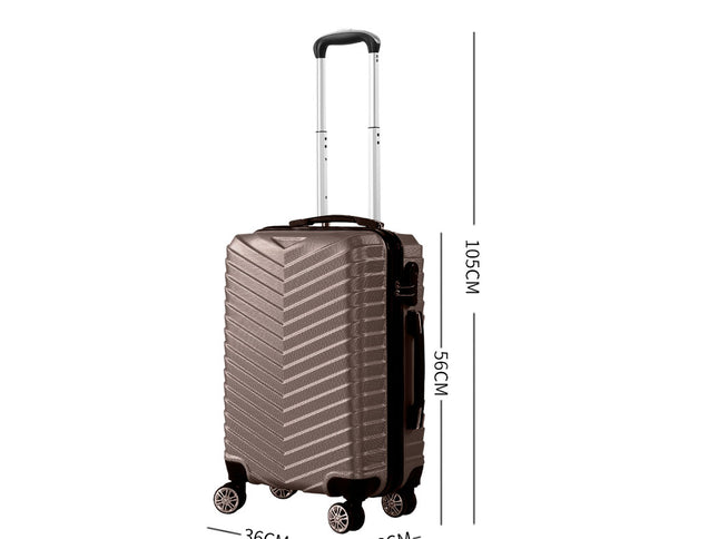 Slimbridge 20" Carry On Travel Luggage Coffee 20 inch-1973193935576764418