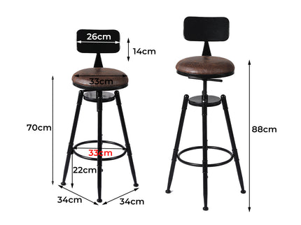 Levede 4pcs Bar Stool Kitchen Wooden-1910113235059740674