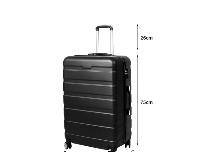 Slimbridge 28" Luggage Case Suitcase Black 28 inch-1864184366377340930
